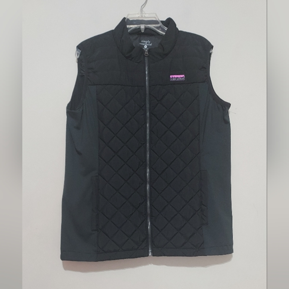 Simply Southern Black Quilted Women's Vest Sz-XL